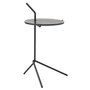 &Tradition Halten Side Table SH9 Stahl Warm Black, Rauchglas