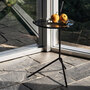 &Tradition Halten Side Table SH9 Edelstahl poliert, Verde Guatemala Marmor