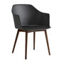&Tradition Rely Dining Chair HW76 ungepolstert Schwarz, Walnuss lackiert