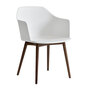 &Tradition Rely Dining Chair HW76 ungepolstert Weiss, Walnuss lackiert