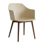 &Tradition Rely Dining Chair HW76 ungepolstert Sandbeige, Walnuss lackiert