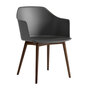 &Tradition Rely Dining Chair HW76 ungepolstert Steingrau, Walnuss lackiert