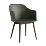 &Tradition Rely Dining Chair HW76 ungepolstert Bronze Green, Walnuss lackiert