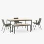 &Tradition Ville Bench AV27 & AV28 Bronze Green, B: 180 cm