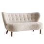 &Tradition Sofa 'Little Petra VB2' Walnuss geölt, Moonlight - Sheepskin
