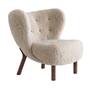 &Tradition Sessel 'Little Petra VB1' Walnuss geölt, Moonlight - Sheepskin