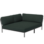 Houe Level Cozy Corner Dark Grey 51, Alpine 44 - Sunbrella Heritage, Armlehne links