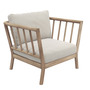 Skagerak by Fritz Hansen Tradition Lounge Chair Teakholz unbehandelt, Light Sand - Sunbrella Lopi