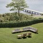 Skagerak by Fritz Hansen Tradition Lounge Chair Teakholz unbehandelt, Charcoal - Agora Panama