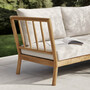 Skagerak by Fritz Hansen Tradition Corner Module Teakholz unbehandelt, Light Sand - Sunbrella Lopi