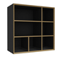Müller Small Living Regalmodul 'Vertiko Ply' Schwarz matt - HPL Beschichtung, Variante Six