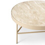 Ferm Living Travertine Table Large Ø: 70.5 cm / H: 35 cm, Cashmere