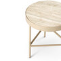 Ferm Living Travertine Table Medium Ø: 40 cm / H: 45 cm, Cashmere