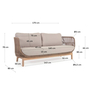 Catalina Outdoor Sofa 3 Sitzer Dimension