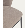 Kave Home Ciselia Barhocker Chenille 2Er Set - Preis Pro Stuhl Brown