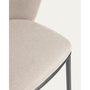Kave Home Ciselia Barhocker Chenille 2Er Set - Preis Pro Stuhl Beige