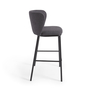 Kave Home Ciselia Barhocker Chenille 2Er Set - Preis Pro Stuhl Gray