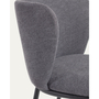 Kave Home Ciselia Barhocker Chenille 2Er Set - Preis Pro Stuhl Gray