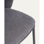 Kave Home Ciselia Barhocker Chenille 2Er Set - Preis Pro Stuhl Gray