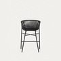 Yanet Outdoor Barhocker von Kave Home im 4er Set - Schwarz