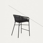 Yanet Outdoor Barhocker von Kave Home im 4er Set - Schwarz