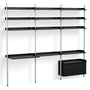 HAY Regalsystem Combination 23 - 3 Coloumns Pier von Hay PS Black , Clear