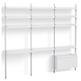 HAY Regalsystem Combination 23 - 3 Coloumns Pier von Hay PS White , Clear