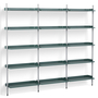 HAY Regalsystem Combination 113 - 3 Coloumn Pier von Hay Blue, Clear anodized aluminium