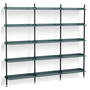 HAY Regalsystem Combination 113 - 3 Coloumn Pier von Hay Blue, Black anodized aluminium