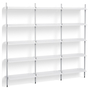 HAY Regalsystem Combination 113 - 3 Coloumn Pier von Hay White, Black anodized aluminium