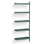 HAY Regalsystem Combination 110 - Add on Pier von Hay Blue, Black anodized aluminium