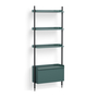 HAY Regalsystem Combination 131 - Column 1 Pier von Hay Blue, Black anodized aluminium