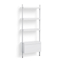 HAY Regalsystem Combination 131 - Column 1 Pier von Hay White, Clear anodized aluminium