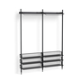 HAY Regalsystem Combination 1022 - 2 Column Pier von Hay Anthracite wire shelf