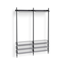 HAY Regalsystem Combination 1022 - 2 Column Pier von Hay Chromed wire shelf