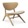 Ethnicraft Loungesessel Eye von Ethnicraft Lacquered oak / with off-white fabric