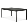 Ethnicraft Ausziehbarer Massivholztisch Bok von Ethnicraft W: 160 - 240 cm / D: 90 cm, Black lacquered oak