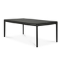 Ethnicraft Ausziehbarer Massivholztisch Bok von Ethnicraft W: 200 - 300cm / D: 100cm, Black lacquered oak