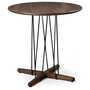 Carl Hansen & Søn E021 Embrace Lounge Table Walnut oiled, Ø: 48 cm / H: 48 cm , Powder-coated black steel
