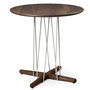 Carl Hansen & Søn E021 Embrace Lounge Table Walnut oiled, Ø: 48 cm / H: 48 cm , Stainless steel 