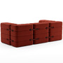 Ambivalenz Flexibler 2-Sitzer mit Armlehnen 'Curt' Red - Dama
