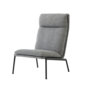 &Tradition Lounge Chair Muno LN16 Highback von &Tradition Medium gray 126 - Hallingdal, Warm Black powder-coated