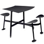 Fermob Tisch Bolder 3-Sitzer mit Sitzflächen von Fermob Anthracite 47