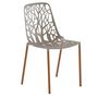 Fast Forest Stuhl von Fast Perlgold , Beine bedeckt mit Iroko