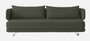 Softline Jasper Schlafsofa - Felt Melange - 294 Dark Green