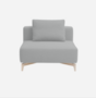 Softline Passion Sofa-Einzelelemente-Vision - 445 Grey