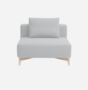 Softline Passion Sofa-Einzelelemente-Vision - 457 Light Grey