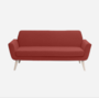 Softline Scope Sofa-Felt Melange - 297 Dark Red