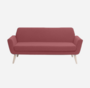 Softline Scope Sofa-schwarz-Vision - 453 Light Red