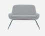 Softline Coco Sessel mit Kufen - Felt Melange - 612 Light Grey
